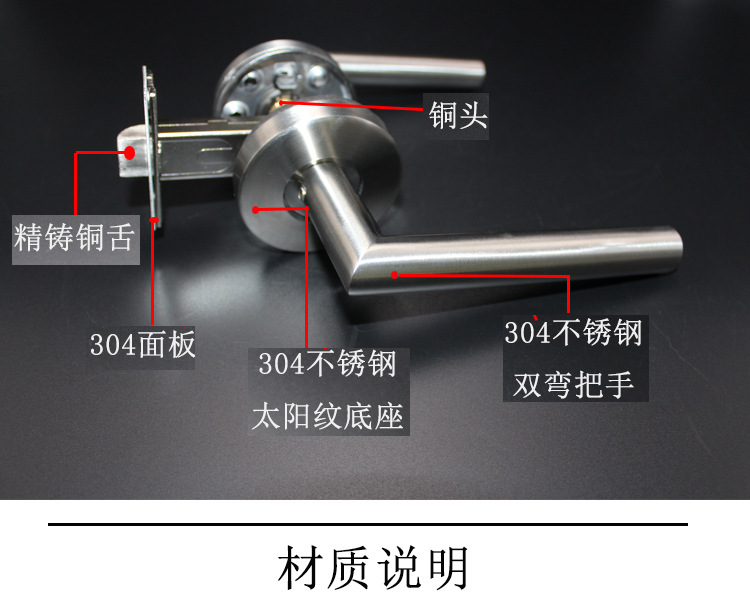 樂朗五金RTH-03 不銹鋼彎管空心門把手