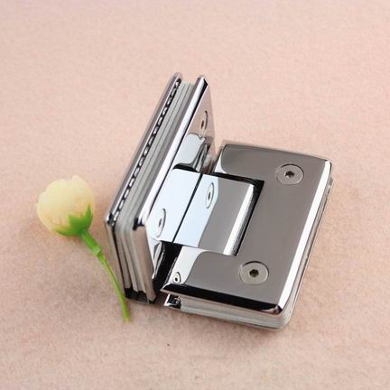 Square type tempered glass door hinges swing in 90 degree