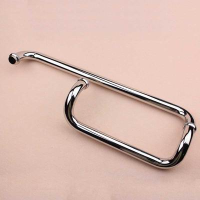 Stainless steel material swing glass shower door handle with towel bar