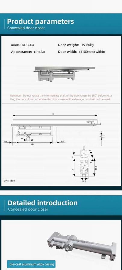 Hydraulic buffer door closer